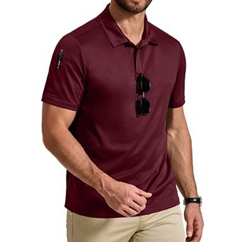 COOFANDY Mens Athletic Polo Shirts Tactical Work Shirts Short Sleeve Casual Golf Accessories
