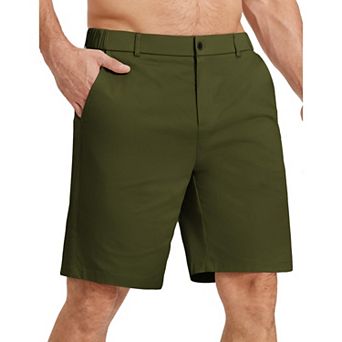 COOFANDY Men' Khaki Chino Shorts 9 Inch Inseam Casual Dress Short Classic-Fit Stretch Golf Shorts