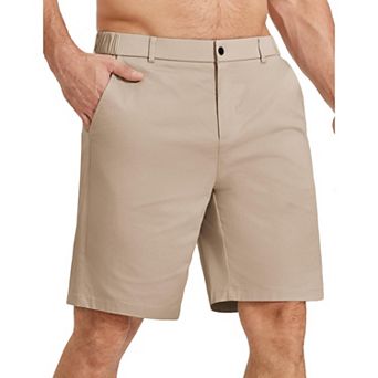 COOFANDY Men' Khaki Chino Shorts 9 Inch Inseam Casual Dress Short Classic-Fit Stretch Golf Shorts
