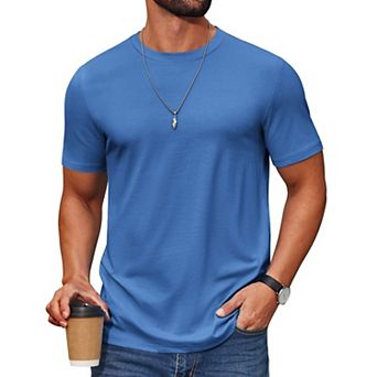 COOFANDY Men' T Shirt Short Sleeve Crew Neck Casual Summer Basic Tee