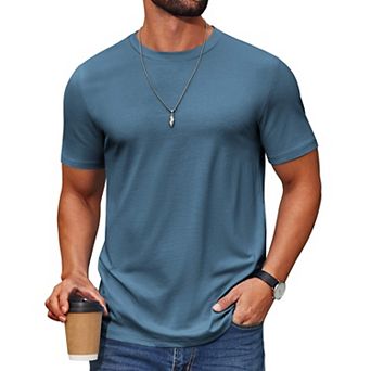 COOFANDY Men' T Shirt Short Sleeve Crew Neck Casual Summer Basic Tee