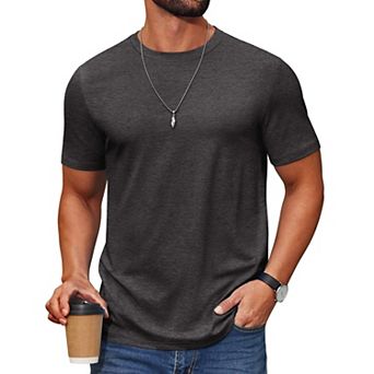 COOFANDY Men' T Shirt Short Sleeve Crew Neck Casual Summer Basic Tee