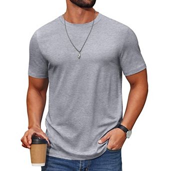 COOFANDY Men' T Shirt Short Sleeve Crew Neck Casual Summer Basic Tee