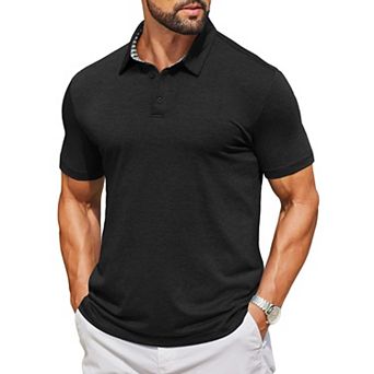 COOFANDY Men' Collared Shirts Short Sleeve Casual Polo T Shirt Summer Golf Shirts Classic Stylish