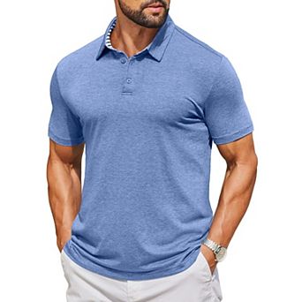 COOFANDY Men' Collared Shirts Short Sleeve Casual Polo T Shirt Summer Golf Shirts Classic Stylish