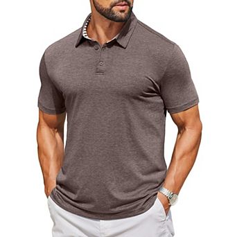 COOFANDY Men' Collared Shirts Short Sleeve Casual Polo T Shirt Summer Golf Shirts Classic Stylish