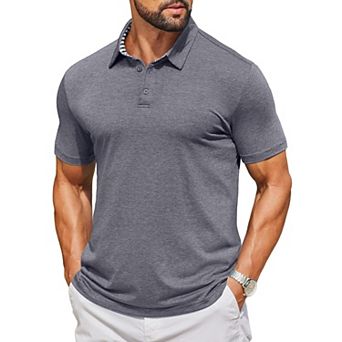 COOFANDY Men' Collared Shirts Short Sleeve Casual Polo T Shirt Summer Golf Shirts Classic Stylish