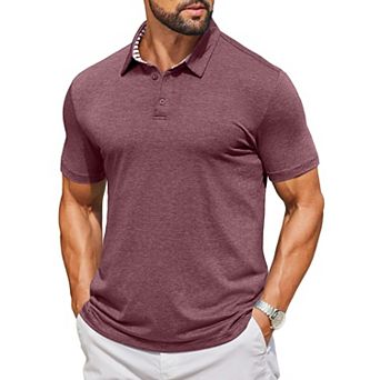 COOFANDY Men' Collared Shirts Short Sleeve Casual Polo T Shirt Summer Golf Shirts Classic Stylish