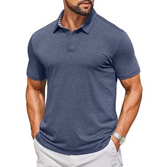 COOFANDY Men' Collared Shirts Short Sleeve Casual Polo T Shirt Summer Golf Shirts Classic Stylish