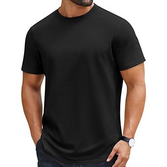 COOFANDY Tshirts Shirts for Men 100% Cotton Casual Shirts Short Sleeve Crew Neck