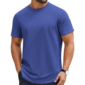 COOFANDY Tshirts Shirts for Men 100% Cotton Casual Shirts Short Sleeve Crew Neck