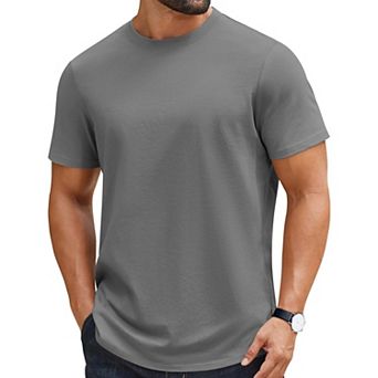 COOFANDY Tshirts Shirts for Men 100% Cotton Casual Shirts Short Sleeve Crew Neck