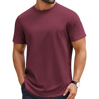 COOFANDY Tshirts Shirts for Men 100% Cotton Casual Shirts Short Sleeve Crew Neck