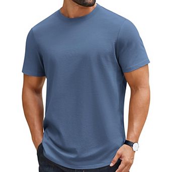 COOFANDY Tshirts Shirts for Men 100% Cotton Casual Shirts Short Sleeve Crew Neck
