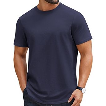 COOFANDY Tshirts Shirts for Men 100% Cotton Casual Shirts Short Sleeve Crew Neck