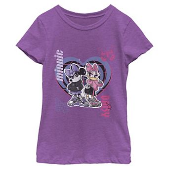 Girls 6-16 Disney's Minnie Mouse & Daisy Duck Graffiti Style Graphic Tee