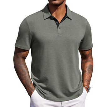 COOFANDY Men' Fashion Polo Shirts Short Sleeve Casual Summer Golf Shirts Polo Collared T-Shirt
