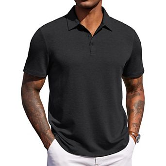 COOFANDY Men' Fashion Polo Shirts Short Sleeve Casual Summer Golf Shirts Polo Collared T-Shirt