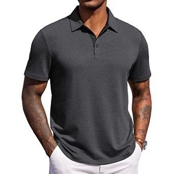 COOFANDY Men' Fashion Polo Shirts Short Sleeve Casual Summer Golf Shirts Polo Collared T-Shirt