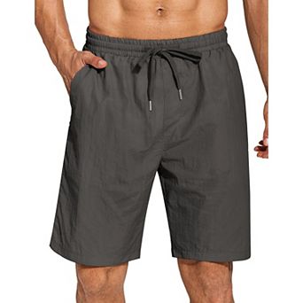 COOFANDY Men' Casual Shorts 8 Inch Inseam Elastic Waist Cool Lightweight Summer Beach Shorts