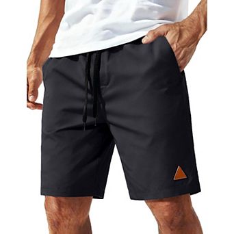 COOFANDY Men' Chino Shorts Elastic Waist Drawstring Casual Shorts Lightweight Breathable
