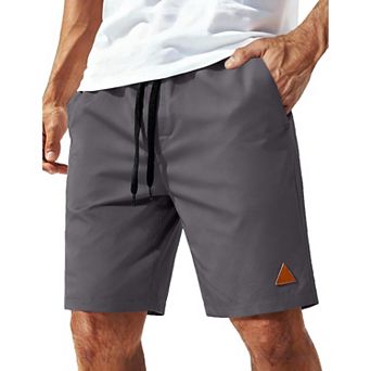COOFANDY Men' Chino Shorts Elastic Waist Drawstring Casual Shorts Lightweight Breathable