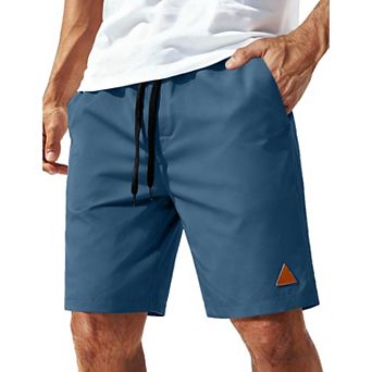 COOFANDY Men' Chino Shorts Elastic Waist Drawstring Casual Shorts Lightweight Breathable
