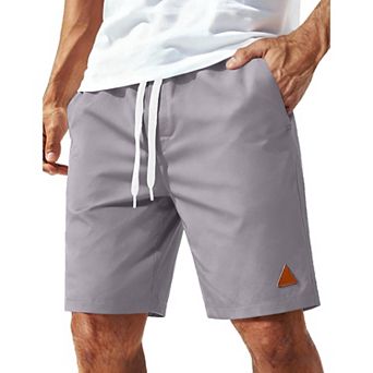 COOFANDY Men' Chino Shorts Elastic Waist Drawstring Casual Shorts Lightweight Breathable