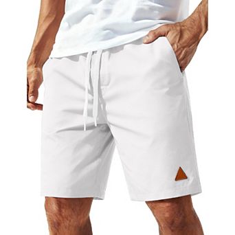 COOFANDY Men' Chino Shorts Elastic Waist Drawstring Casual Shorts Lightweight Breathable