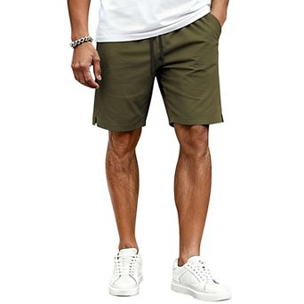 COOFANDY Men Elastic Waist Drawstring Shorts Stretchy Casual Golf Athletic Shorts Big and Tall