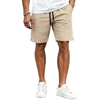 COOFANDY Men Elastic Waist Drawstring Shorts Stretchy Casual Golf Athletic Shorts Big and Tall