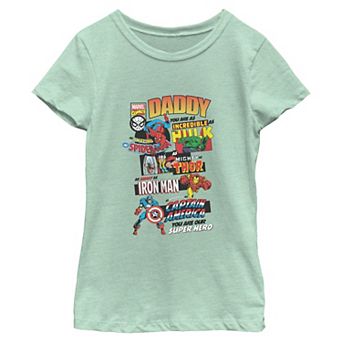 Girls 7-16 Marvel Daddy Attributes Short Sleeve Graphic Tee