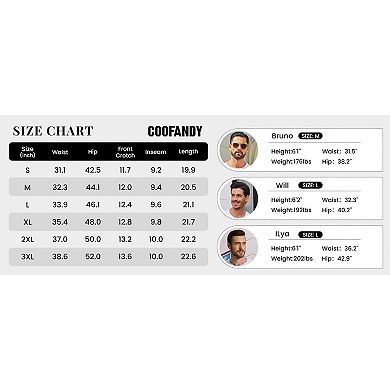 COOFANDY Men' Casual Shorts Stretch Lightweight Elastic Waist Drawstring Golf Hiking Walking Shorts