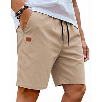 COOFANDY Men' Casual Shorts Stretch Lightweight Elastic Waist Drawstring Golf Hiking Walking Shorts