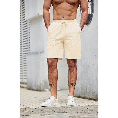 COOFANDY Men' Casual Drawstring Shorts Lightweight Regular Fit Beach Shorts with Pockets