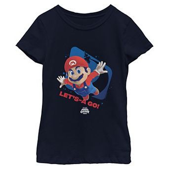Girls 6-16 The Super Mario Galaxy Movie Let's-A Go! Graphic Tee