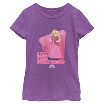 Girls 6-16 The Super Mario Galaxy Movie Princess Peach I Am The Princess Graphic Tee