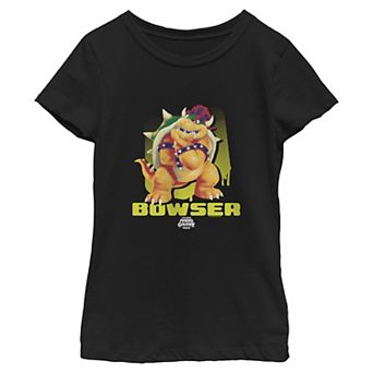 Girls 6-16 The Super Mario Galaxy Movie Bowser Pose Graphic Tee