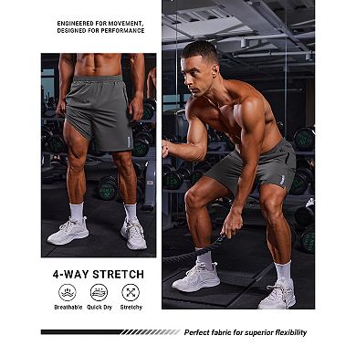COOFANDY Men's 7" Running Shorts Quick Dry Lightweight Athletic Gym Shorts