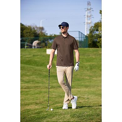 COOFANDY Men' Golf Polo Shirt Short Sleeve Quick Dry Pique Polo Shirts Performance Collared Polo