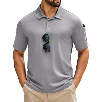 COOFANDY Men' Golf Polo Shirt Short Sleeve Quick Dry Pique Polo Shirts Performance Collared Polo