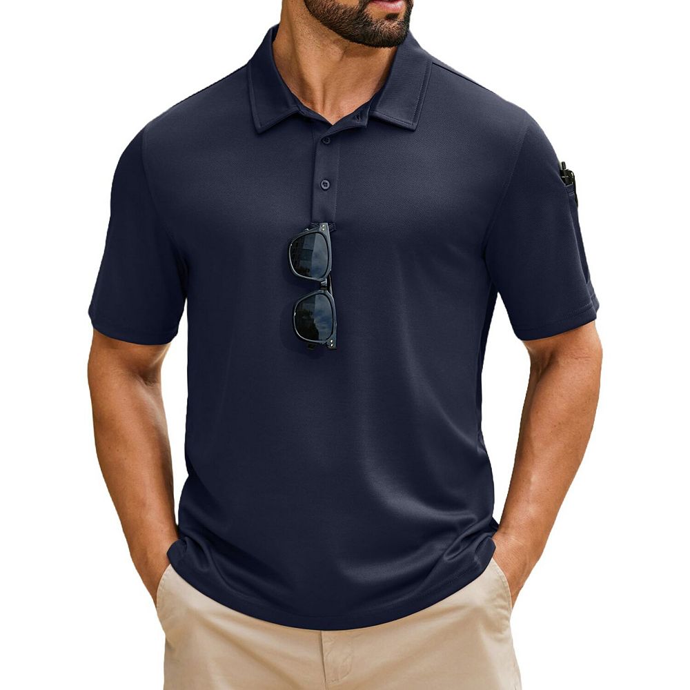 COOFANDY Men' Golf Polo Shirt Short Sleeve Quick Dry Pique Polo Shirts ...