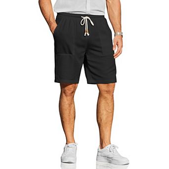 COOFANDY Mens Beach Shorts Casual Linen 9 Inch Inseam Summer Vacation Shorts Hawaii Cruise Resort