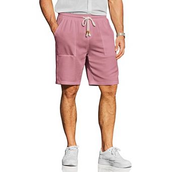 COOFANDY Mens Beach Shorts Casual Linen 9 Inch Inseam Summer Vacation Shorts Hawaii Cruise Resort