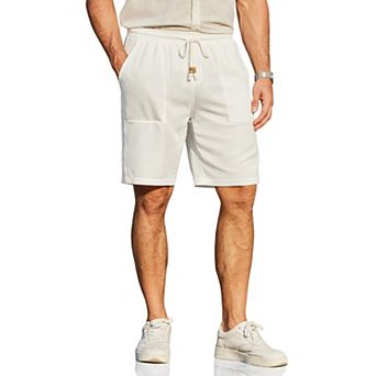COOFANDY Mens Beach Shorts Casual Linen 9 Inch Inseam Summer Vacation Shorts Hawaii Cruise Resort