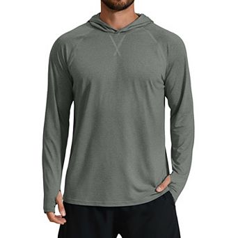 COOFANDY Men' UPF 50+ Fishing Shirts Long Sleeve UV Sun Protection Lightweight Rash Guard Hoodie