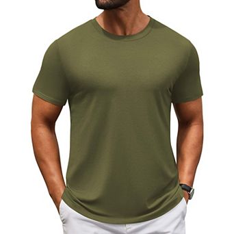 COOFANDY Casual Shirts for Men Short Sleeve Classic Tees Shirts Cooling T Shirts