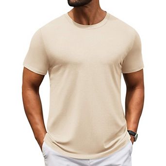 COOFANDY Casual Shirts for Men Short Sleeve Classic Tees Shirts Cooling T Shirts