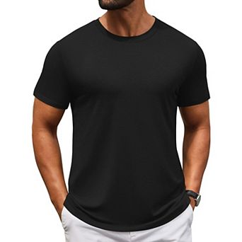 COOFANDY Casual Shirts for Men Short Sleeve Classic Tees Shirts Cooling T Shirts