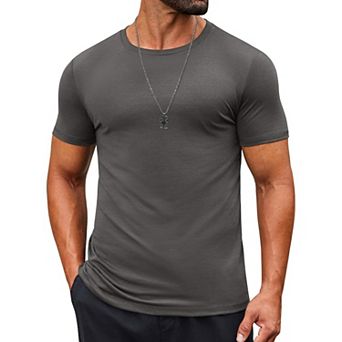 COOFANDY Casual Shirts for Men Short Sleeve Classic Tees Shirts Cooling T Shirts